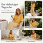 Zweiteiliges Freizeit-Set für Damen mit Streifenmuster