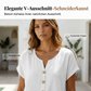Lässiges Damen-T-Shirt mit V-Ausschnitt und Knöpfen