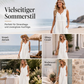 👗Ärmelloses Baumwoll-Leinen-Kleid für Damen