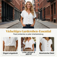 Lässiges Damen-T-Shirt mit V-Ausschnitt und Knöpfen