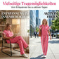 Gestreiftes Damen-Set: Kurzarm-Hoodie & Weitbein-Hose