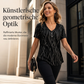 Elegantes bedrucktes Damen-Top mit V-Ausschnitt