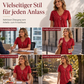 Elegantes bedrucktes Damen-Top mit V-Ausschnitt
