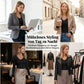 Slim Fit Basic-T-Shirt mit V-Ausschnitt für Damen