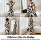 Maxikleid mit Blumenmuster, V-Ausschnitt und geraffter Taille