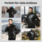 💖Modisch und warm😎Gesteppte Kunstlederjacke für Herren