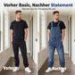 👖 Klassischer Jeansoverall für Herren mit verstellbaren Trägern