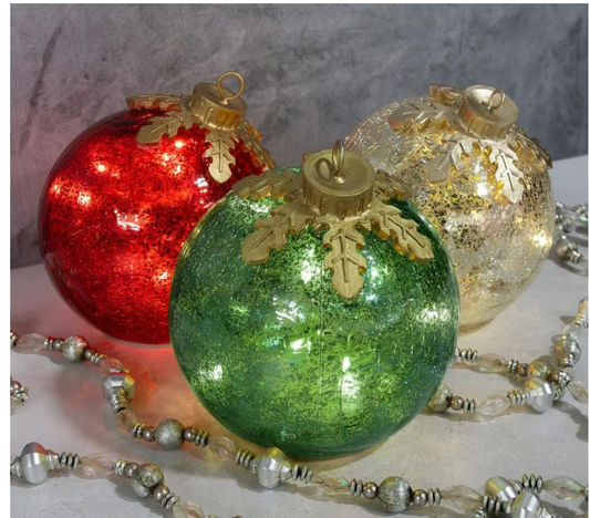 💥LETZTER TAGSVERKAUF 49 % RABATT ⏰ ÜBER 50.000 VERKAUFT! 🎅Weihnachtsdekoration aus Glas für den Tisch 【3 Stück】🔔🎁