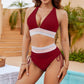 🔥2026 Neuer Typ 50% Rabatt💥Hoch taillierte Bikini-Sets mit Bauchkontrolle und Farbblock-Design👙