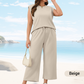 🌺2025 Neu eingetroffen - 50% OFF🌺2025 Lässiger Zweiteiler für Damen: Ärmelloses Top & weite Hose
