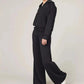 🔥Damen-Loungeset aus 2 Teilen mit Oversize-Schnitt, halbem Reißverschluss und weitem Bein