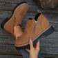 📢📢50%Rabatt!!!🎉🥾 Damenschuhe trendig und komfortabel, runde Spitze mit Zip 🌟👢