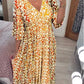 🎁Letzter Tag Hot Sale 50% Rabatt💃Bohemian Vintage V-Ausschnitt Floral Lässige Lange Kleider