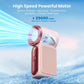 🌀Nur 16.99€ diesen Sommer!!!💨Mini-Handventilator mit LED-Anzeige –👍5-stufiger Turbo-Ventilator im Taschenformat.✨Über USB aufladbar, schnelle Kühlung für Reisen und beim Schminken. Das perfekte Geschenk.  Tragbare Kühlung