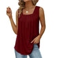 💥Letzter Tag Hot Sale 50% Rabatt💥2025 Ärmelloses T-Shirt mit quadratischem Ausschnitt für Frauen