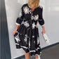 🔥Last Day 49% OFF🔥2025 Neue elegante Mode gedruckt 3/4 Ärmel Kleid
