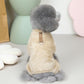 Elastischer Haustier-Fleece-Overall mit Kordelzug