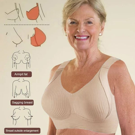 🔥 50% Rabatt für begrenzte Zeit💕Gerippter Push-up-BH für Frauen, verstellbar, kabellos