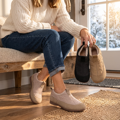 Damen-Thermoschuhe mit Reißverschluss – warm, bequem & ideal für Outdoor