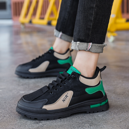 🔥[Praktisches Geschenk] Herren Mode Farbblockierung Rutschfeste Wanderschuhe
