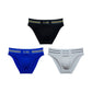 Sexy Herren-Slip mit buntem Streifen und Buchstaben, nahtlos, niedriger Taille