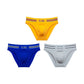 Sexy Herren-Slip mit buntem Streifen und Buchstaben, nahtlos, niedriger Taille