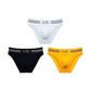 Sexy Herren-Slip mit buntem Streifen und Buchstaben, nahtlos, niedriger Taille