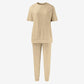 Lässiges, locker sitzendes zweiteiliges Trainingsanzug-Set für Damen aus T-Shirt und Hose