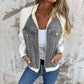 Kreative Denim-Spleißjacke für Frauen