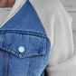 Kreative Denim-Spleißjacke für Frauen