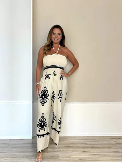 🌸2025 Sommerlicher bedruckter trägerloser Jumpsuit 🌸