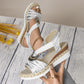💕Modische offene Keilsandalen für Damen mit elastischem Riemen👡