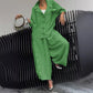 2-teiliges Set mit Jacke mit gestreiftem Revers und Hose mit weitem Bein