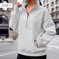 ✨Herbstneuheiten Sonderaktion 59% Rabatt💥  Langarmshirts mit halbem Reißverschluss und Taschen für Damen