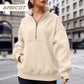 ✨Herbstneuheiten Sonderaktion 59% Rabatt💥  Langarmshirts mit halbem Reißverschluss und Taschen für Damen