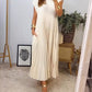 💞Ärmelloses, schlichtes, plissiertes, elegantes Kleid💞erhalten Sie kostenlosen Versand