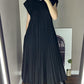 💞Ärmelloses, schlichtes, plissiertes, elegantes Kleid💞erhalten Sie kostenlosen Versand