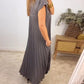 💞Ärmelloses, schlichtes, plissiertes, elegantes Kleid💞erhalten Sie kostenlosen Versand