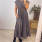 💞Ärmelloses, schlichtes, plissiertes, elegantes Kleid💞erhalten Sie kostenlosen Versand