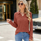 🎁Heißer Verkauf 50 % RABATT⏳Pullover mit V-Ausschnitt und Kragen für Damen