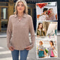 🎁Heißer Verkauf 50 % RABATT⏳Pullover mit V-Ausschnitt und Kragen für Damen