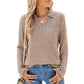 🎁Heißer Verkauf 50 % RABATT⏳Pullover mit V-Ausschnitt und Kragen für Damen