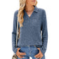 🎁Heißer Verkauf 50 % RABATT⏳Pullover mit V-Ausschnitt und Kragen für Damen
