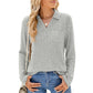 🎁Heißer Verkauf 50 % RABATT⏳Pullover mit V-Ausschnitt und Kragen für Damen