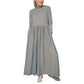 Fließendes Midi-Strickkleid mit langen Ärmeln