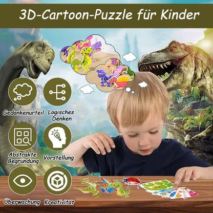 🧩 KAUFE 3, ERHALTE 4! ✨ 3D-Cartoon-Puzzle – 57 Teile mit Leuchtfarben, Fördert Kreativität & Räumliches Denken Bei Kindern Ab 4 Jahren 🎨