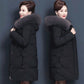 Warme Pufferjacke mit Kapuze für Damen