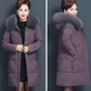 Warme Pufferjacke mit Kapuze für Damen