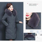 Warme Pufferjacke mit Kapuze für Damen