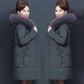 Warme Pufferjacke mit Kapuze für Damen